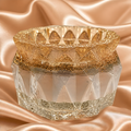 Bowl Diamante resina dorada vista superior